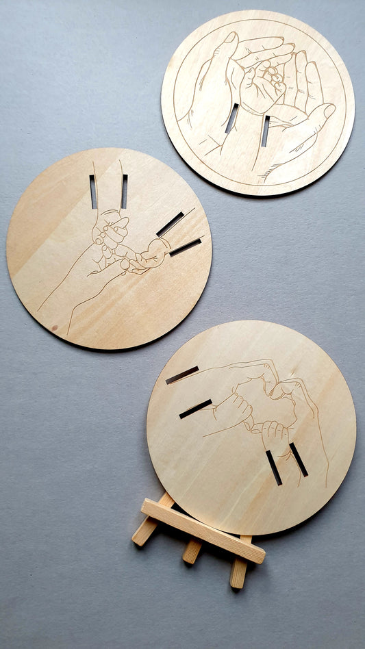 Porta Bracciale nascita Neonato in legno