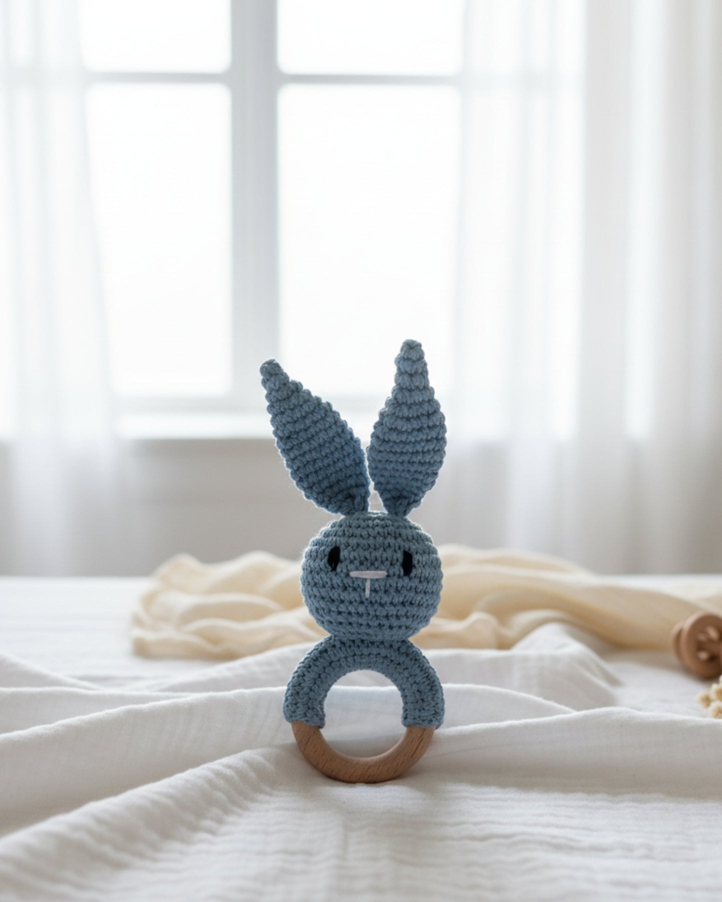 Handmade cotton baby rattles