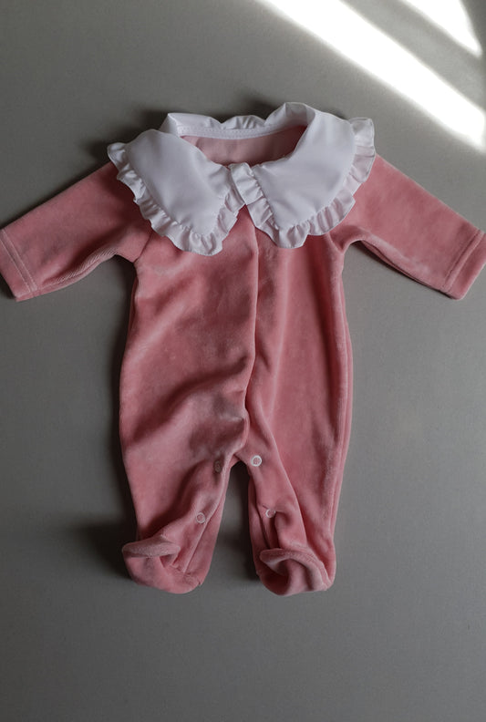 Tutina Neonato in Ciniglia con Rouches