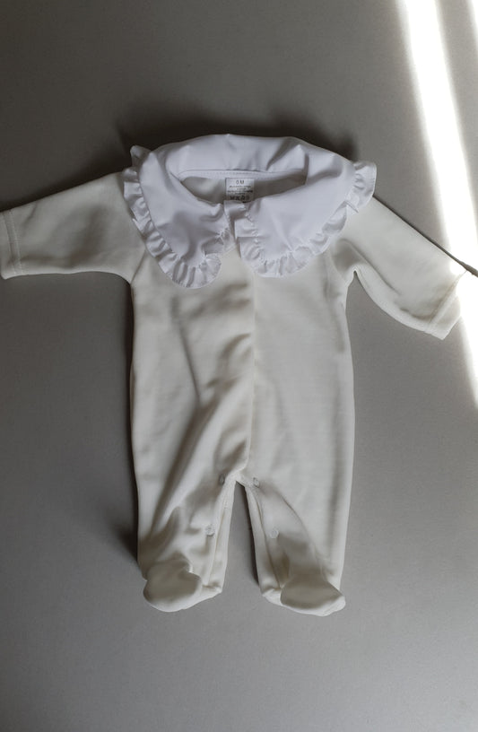 Tutina Neonato in Ciniglia con Rouches