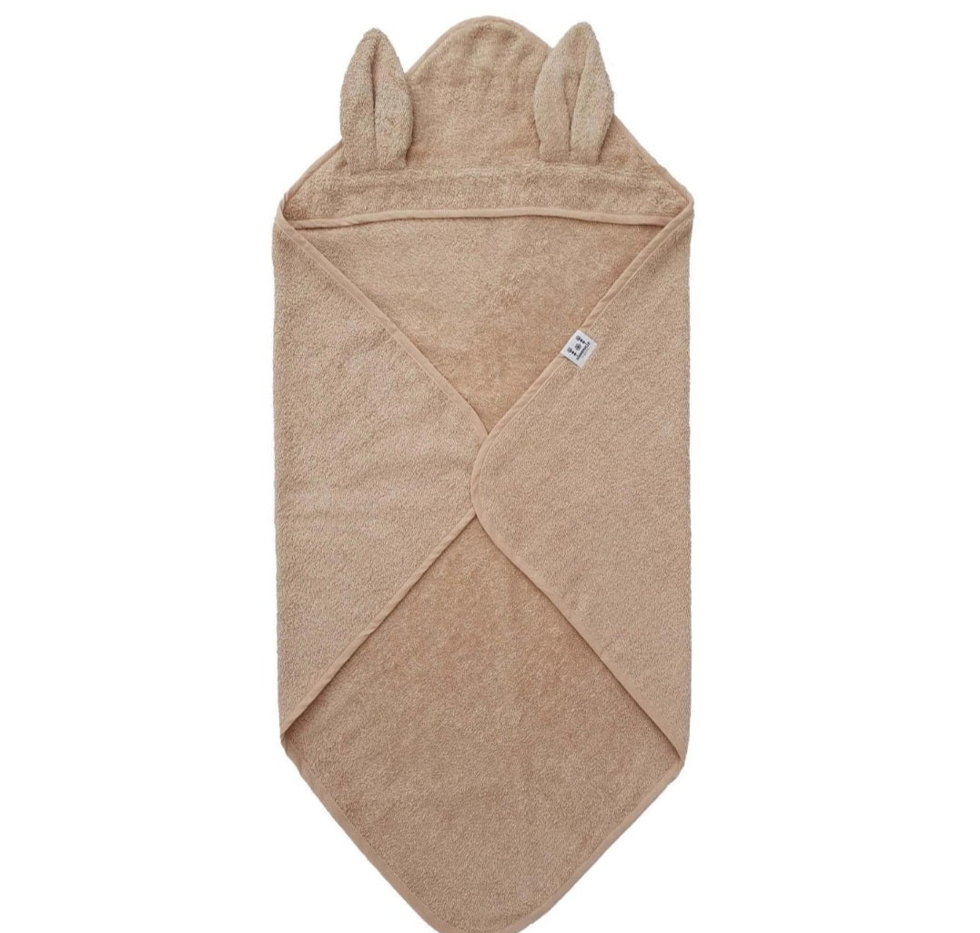 Accappatoio Neonato Cotone Biologico Beige