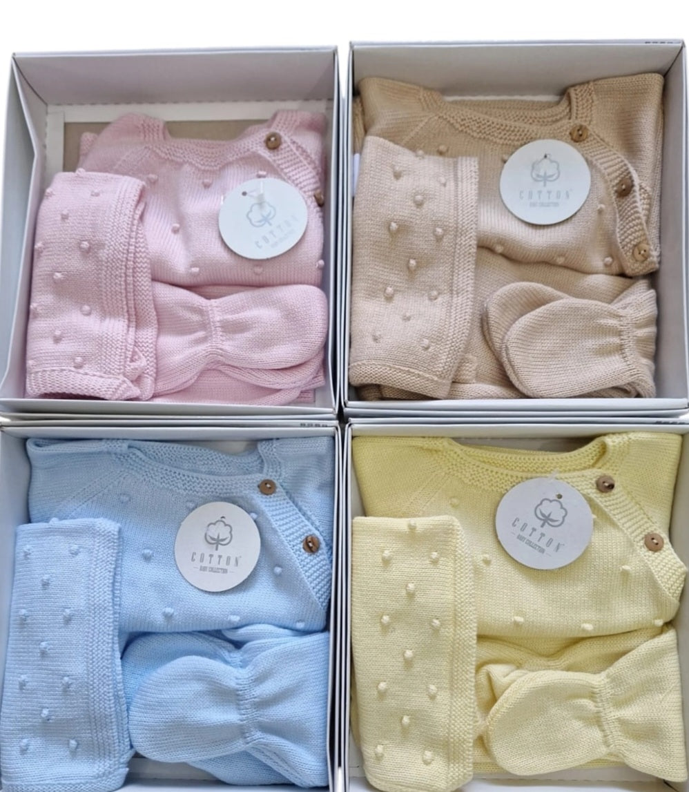 Completino Neonato cotone 100% Set 3 pezzi