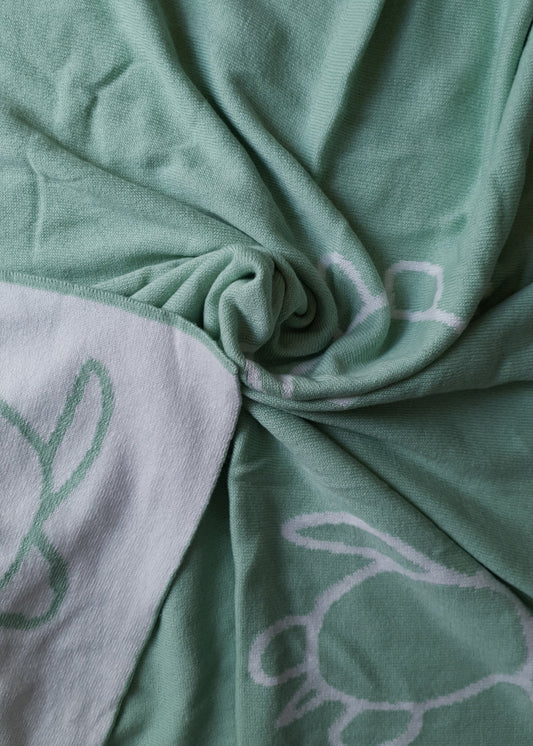Coperta Neonato Cotone Biologico Tartarughe Double Face