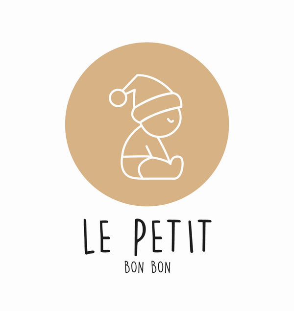 Minimalistic logo featuring a line-art baby in a hat.