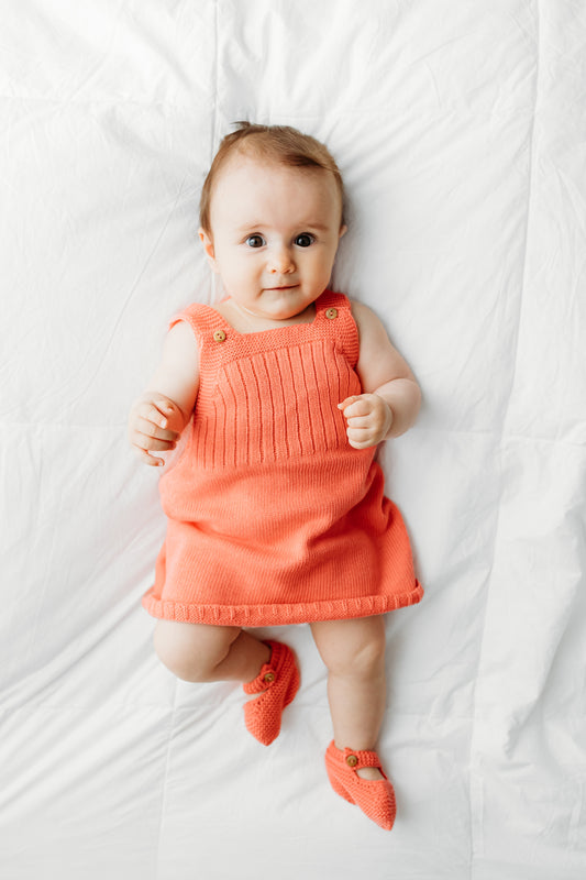 Vestito Neonato in Cotone Leggero con scarpine