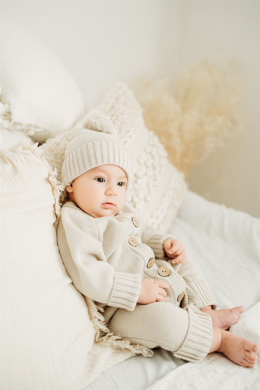 Tutina Neonato Cotone 100% con cappellino