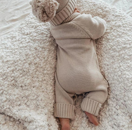 Tutina Neonato Cotone 100% con cappellino