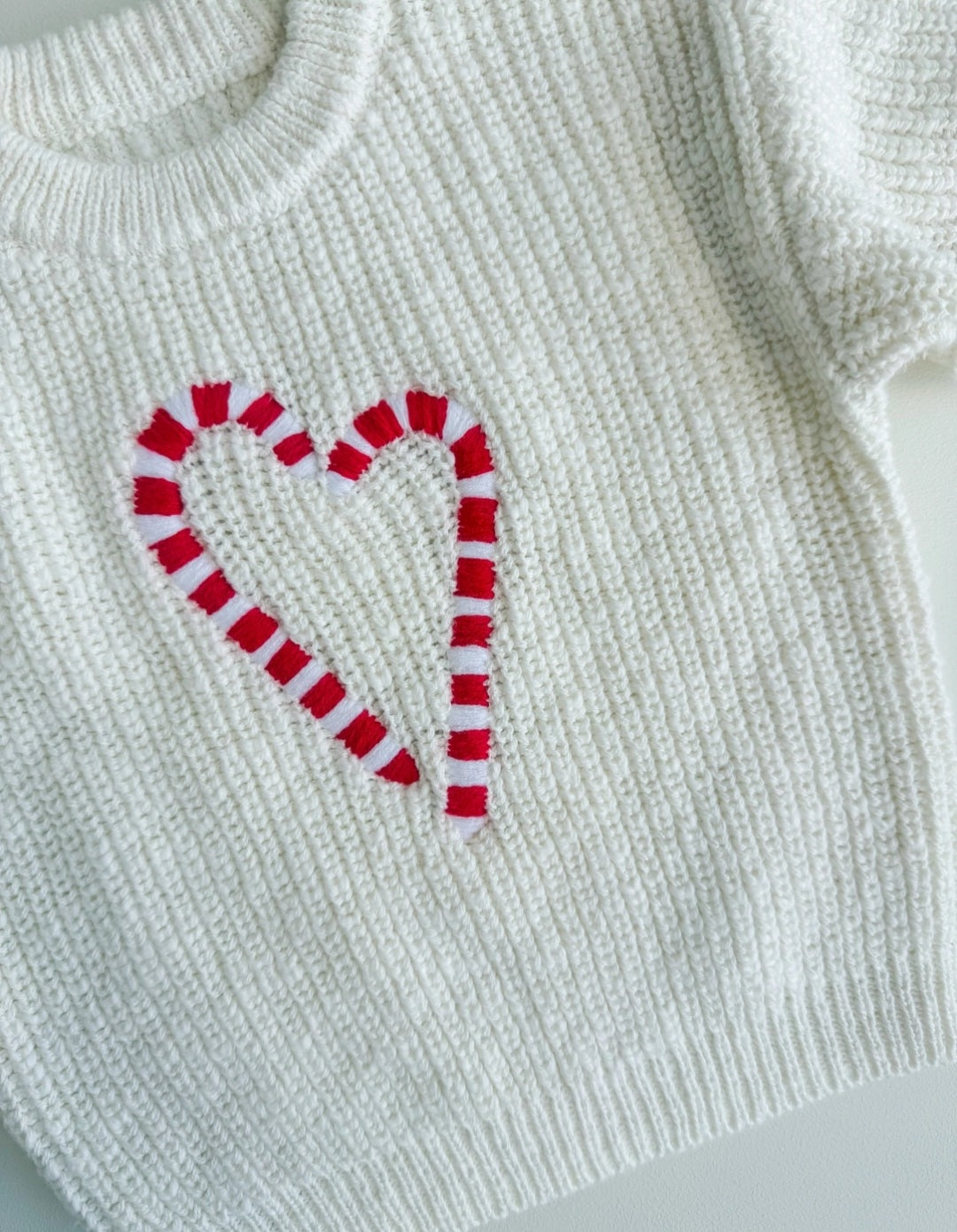 Maglione Neonato Natalizio con ricamo fatto a mano