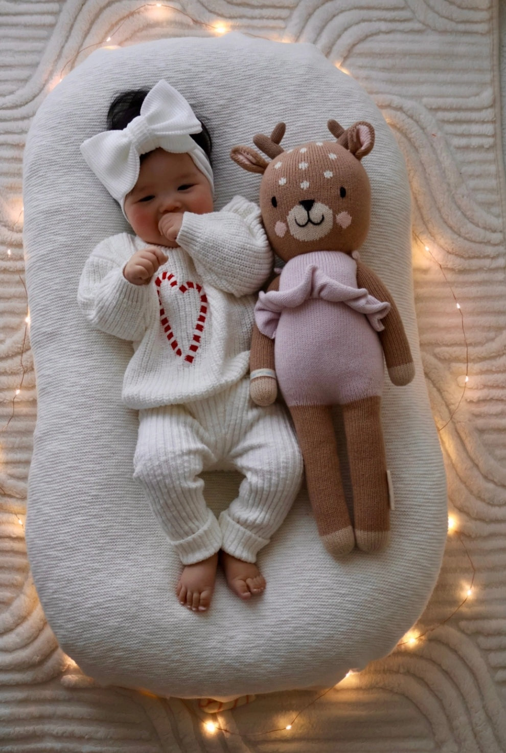 Maglione Neonato Natalizio con ricamo fatto a mano